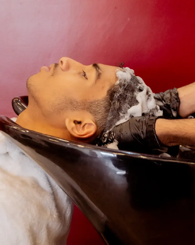 HairSpa_March26-32 Men's hair spa treatment at Haircraft Masters Bahrain